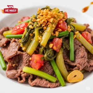 Cách làm món thịt bò xào dưa chua mềm ngon, đưa cơm