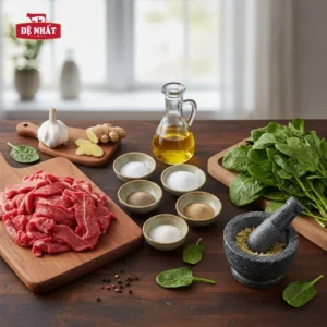 Cách làm thịt bò xào cải bó xôi ngon, xanh mướt, ăn hoài không ngán