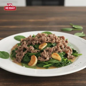 Cách làm thịt bò xào cải bó xôi ngon, xanh mướt, ăn hoài không ngán