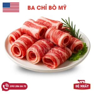 Ba chỉ bò Mỹ nhập khẩu giá sỉ, lẻ
