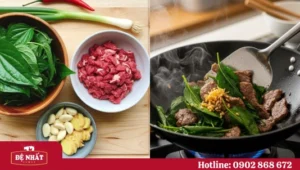 Cách làm thịt bò xào lá lốt ngon, hấp dẫn, ít dầu mỡ
