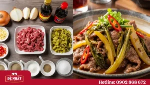 Cách làm món thịt bò xào dưa chua mềm ngon, đưa cơm